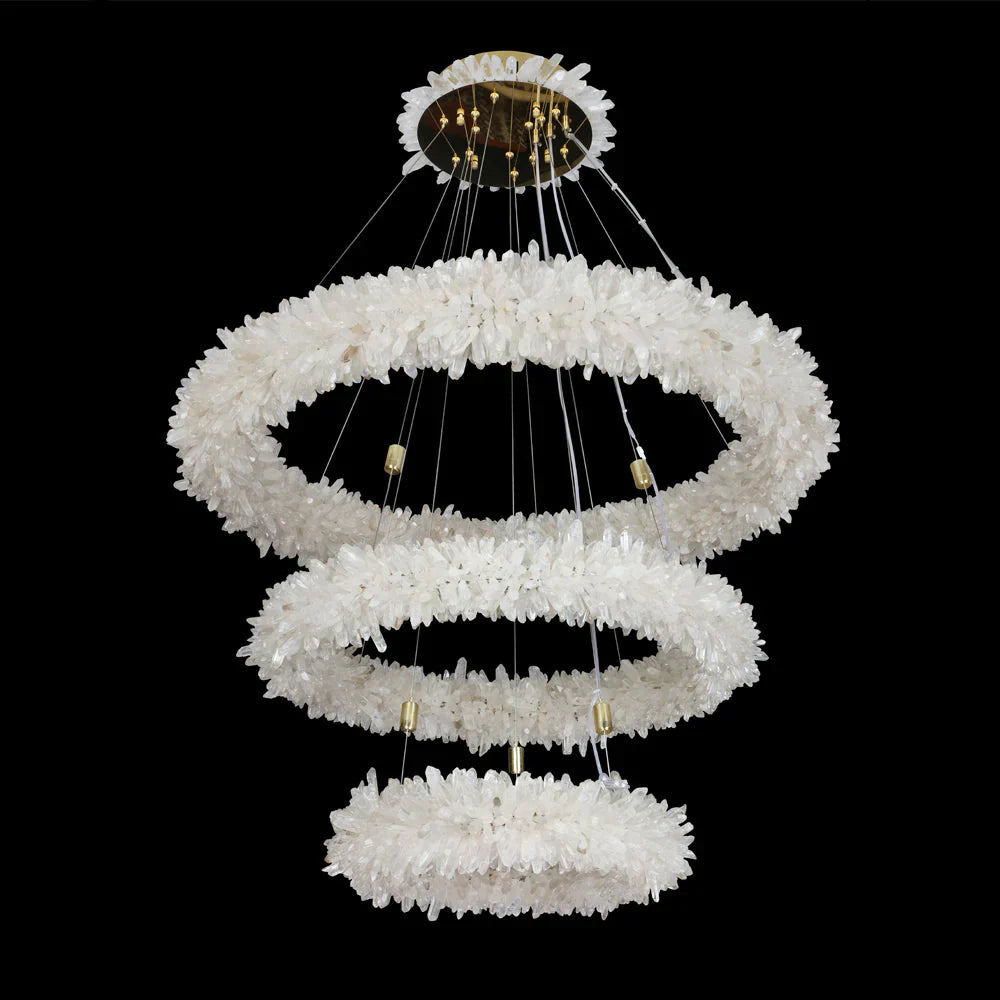 Modern Round / oval / linear / square Natural Crystal Chandelier