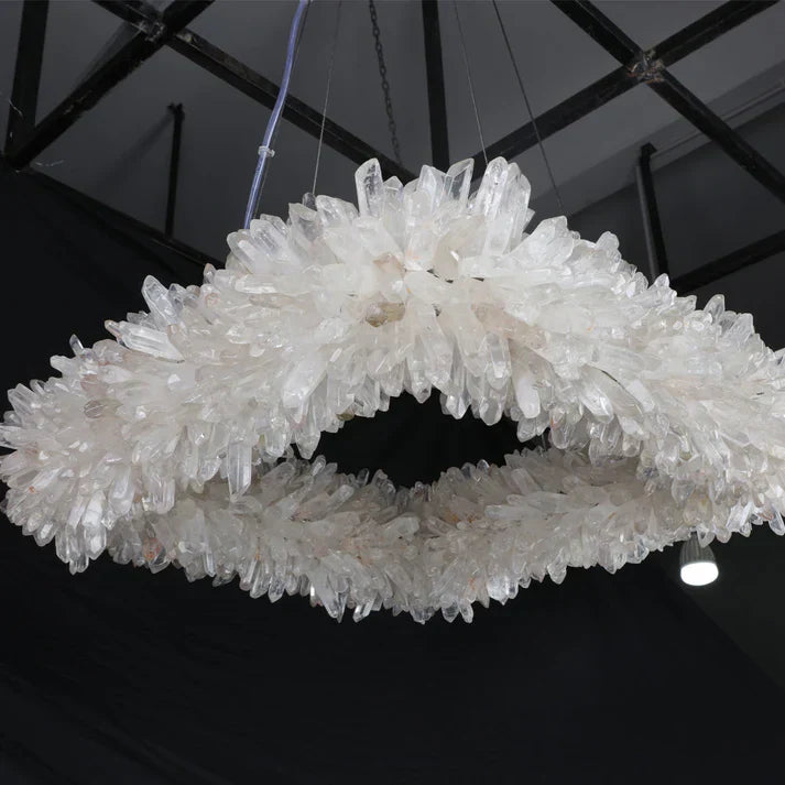 Modern Round / oval / linear / square Natural Crystal Chandelier