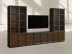 Nason Modular Glass Media Cabinet Set