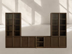 Nason Modular Glass Media Cabinet Set