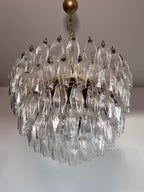 Murano Chandelier – Poliedri – 111 Glass – Transparent