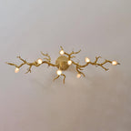 Modern Linear Glass Ball Branch Semi Flush Chandelier