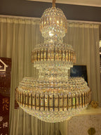 American Luxuary Multi Level Crystal Chandelier Hotel Lobby Hall Living Room