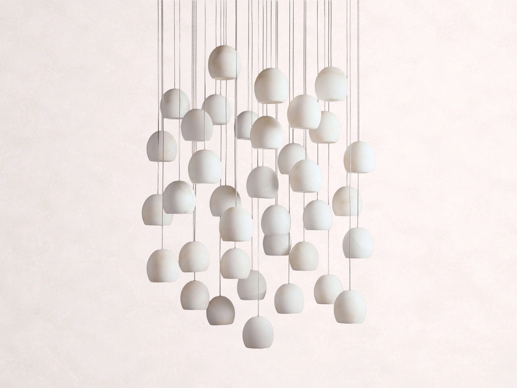 Arica Alabaster Round Chandelier