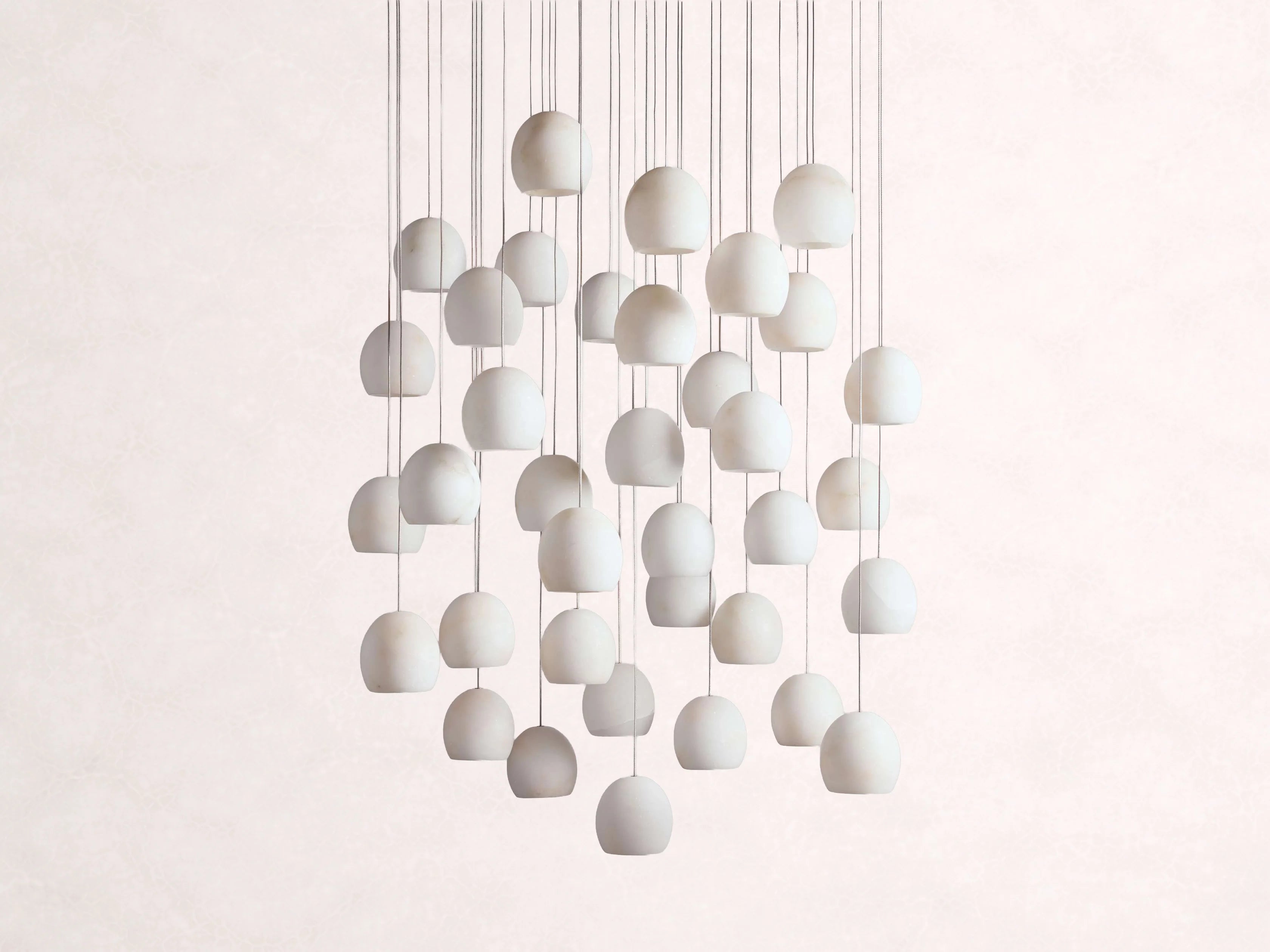 Arica Alabaster Round Chandelier