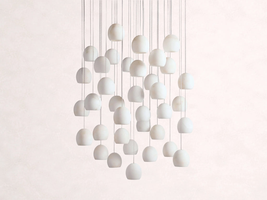 Arica Alabaster Round Chandelier