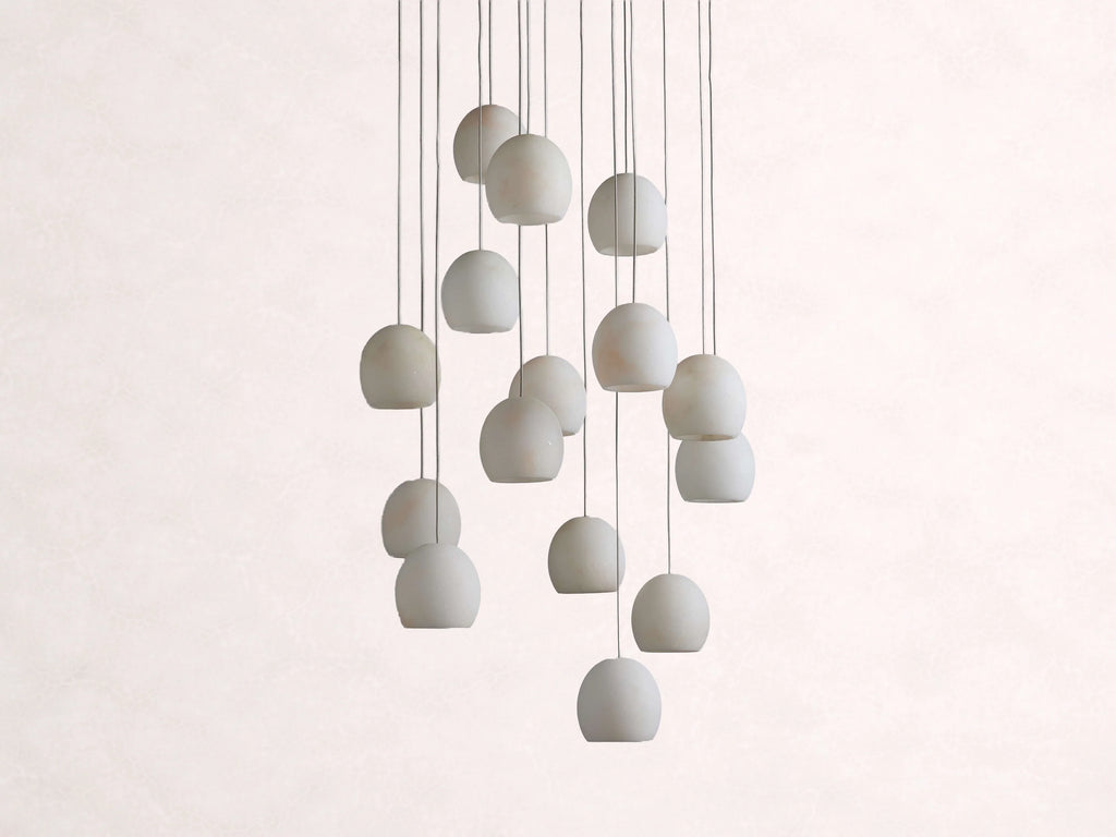Arica Alabaster Round Chandelier