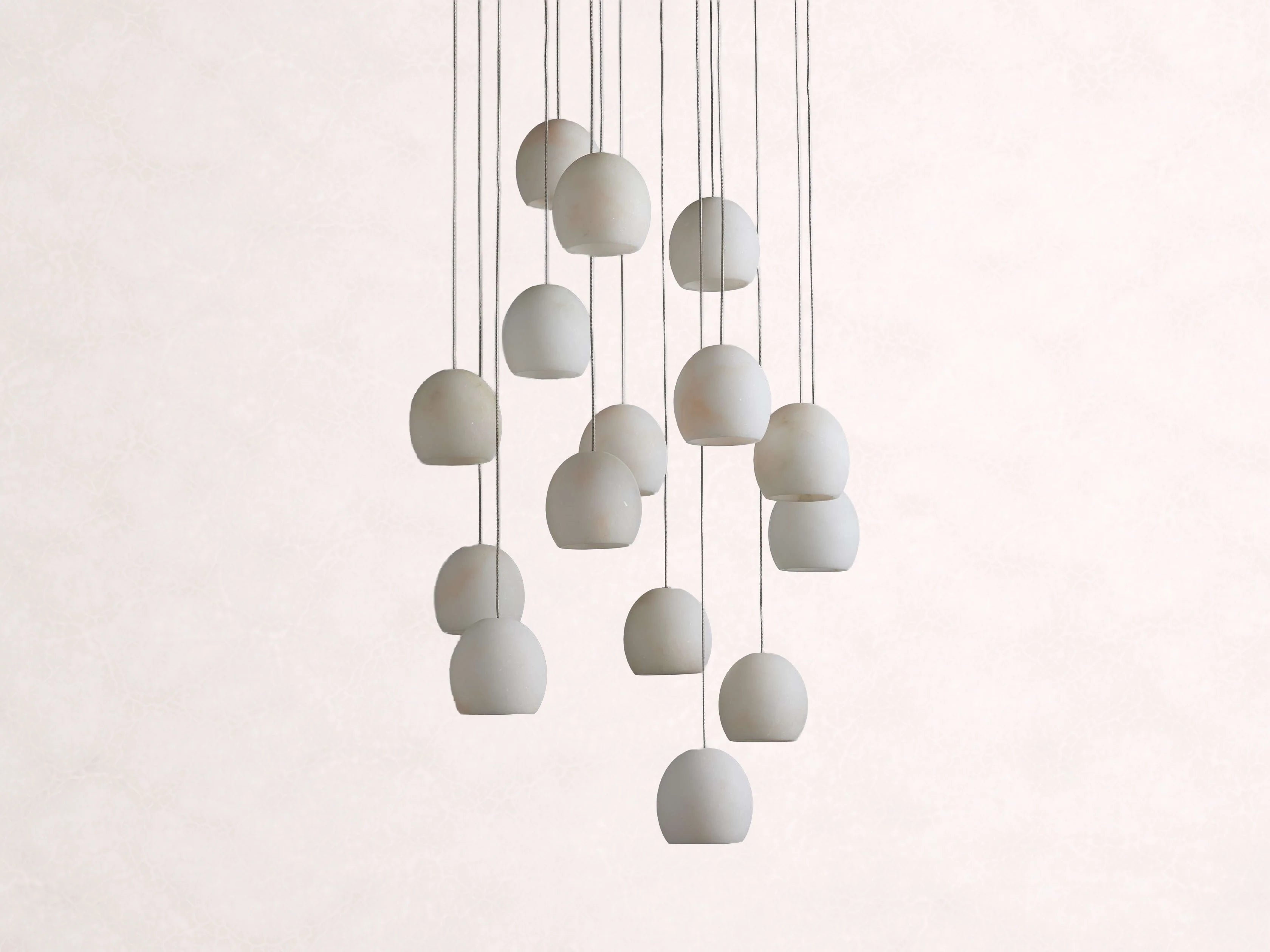 Arica Alabaster Round Chandelier