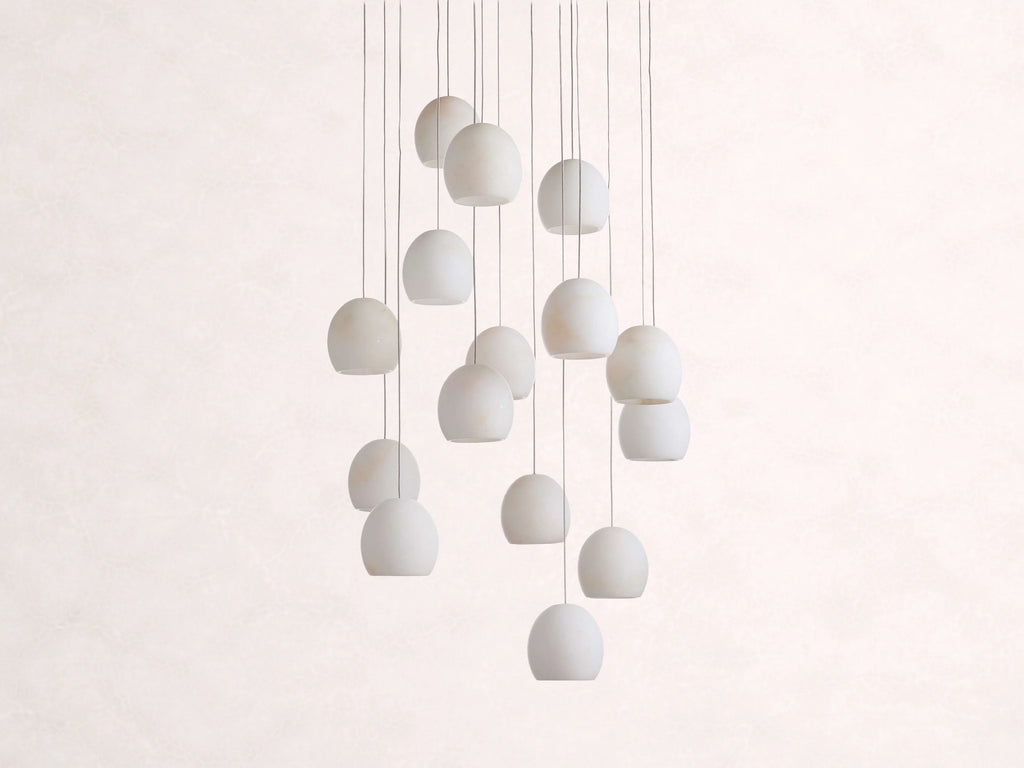 Arica Alabaster Round Chandelier