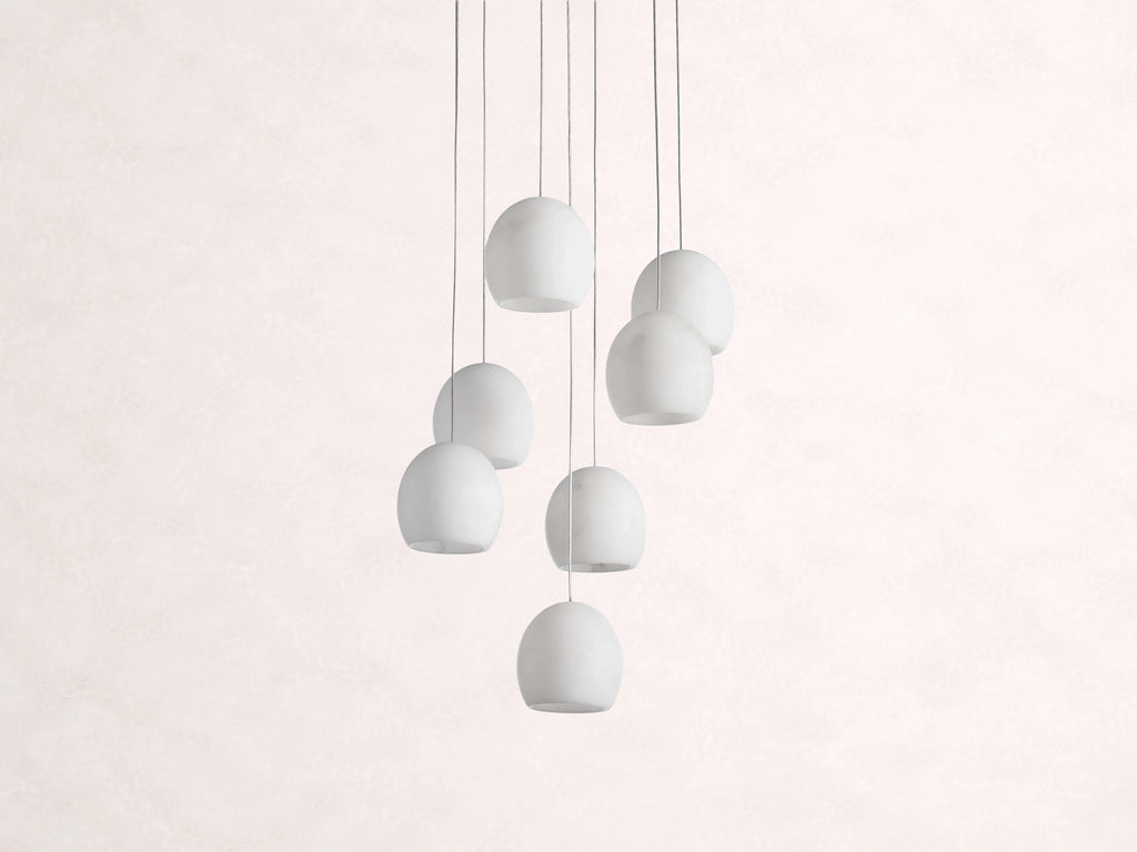 Arica Alabaster Round Chandelier