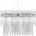 Ivory Veins Two-Tier Linear Pendant