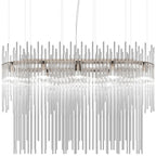 Ivory Veins Two-Tier Linear Pendant