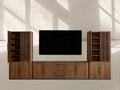Piermont Modular Reeded Media Cabinet Set with Drawers