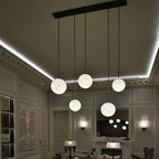 Glacera Alabaster Sphere Staircase Chandelier,multi Pendant Light
