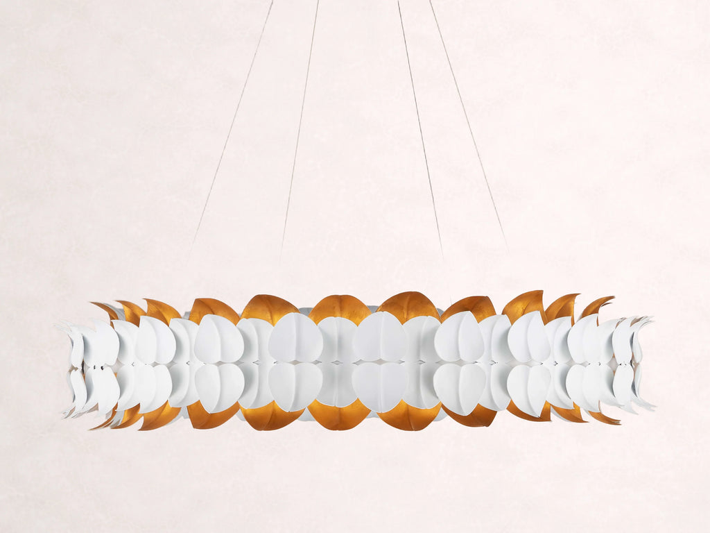 Darla Hand Sculpted Leaves Chandelier 39-Inch