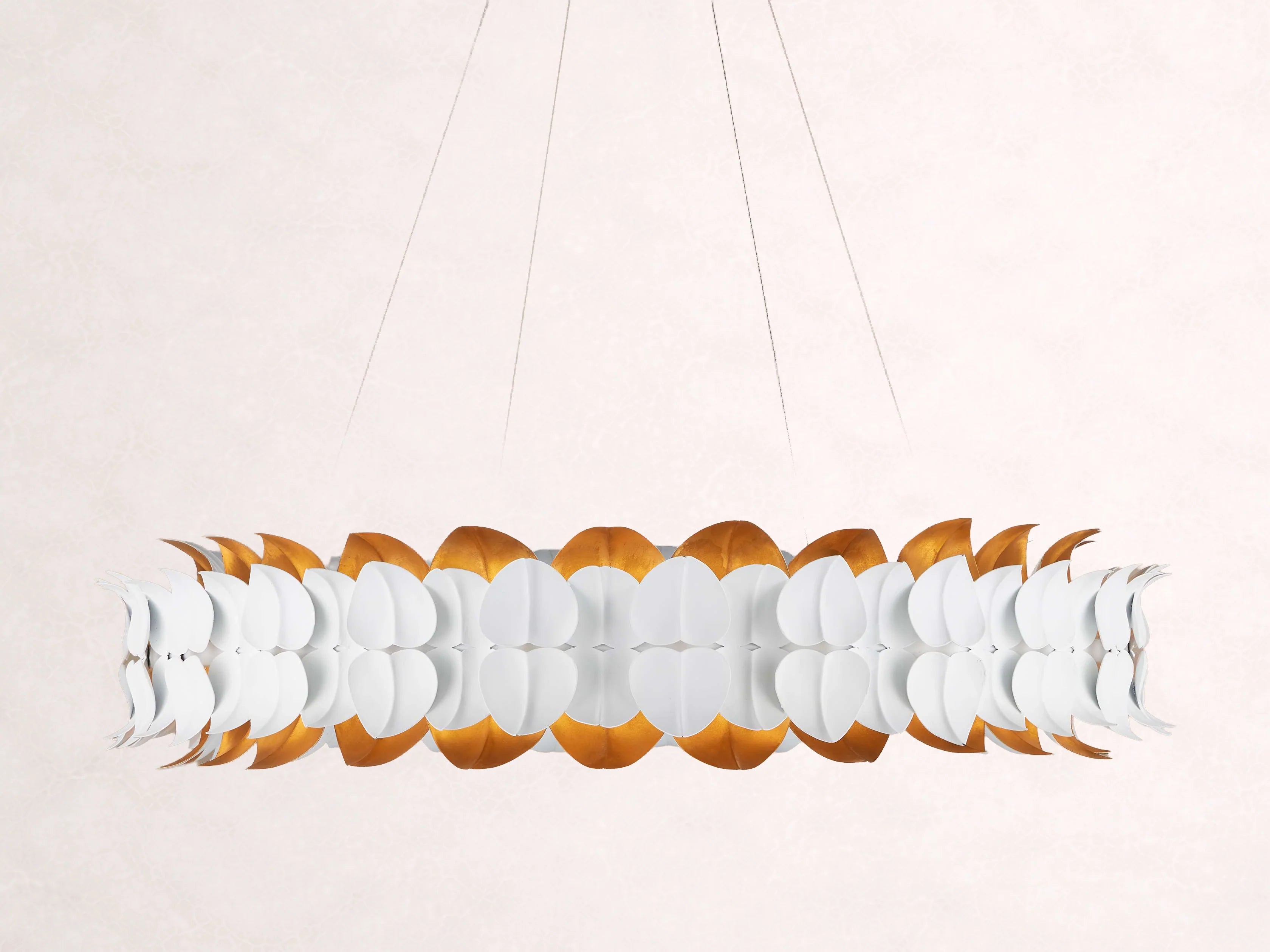 Darla Hand Sculpted Leaves Chandelier 39-Inch