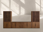 Piermont Modular Reeded Media Cabinet Set with Drawers