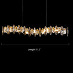 Designer Leaf Crystal Chandelier for Living Room Modern Ceiling Lamp for Dining Decoration Light