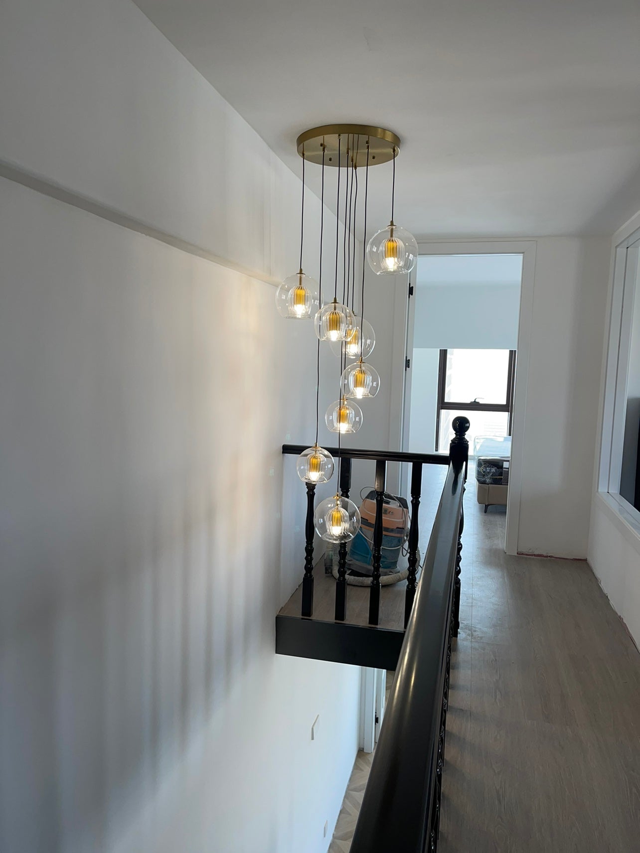 Scandinavian Modern Minimalist Extra-Long Chandelier for Staircase / loft / high-Ceiling Space