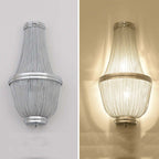 Tassel Aluminum Chain Wall Sconce in Living Room