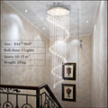Extra Large Modern Round Spiral Raindrop Chandelier with K9 Crystal Finish for Entryway