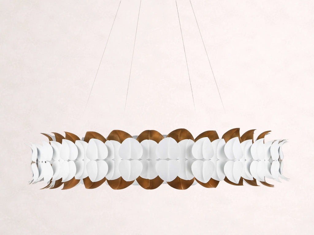 Darla Hand Sculpted Leaves Chandelier 39-Inch