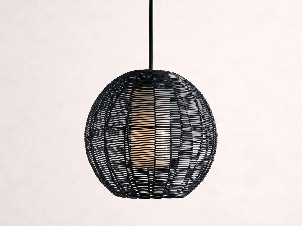 Cohen Globe Wicker Outdoor Pendant 20-Inch