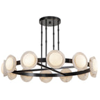 Prismflow Alabaster Metal Chandelier