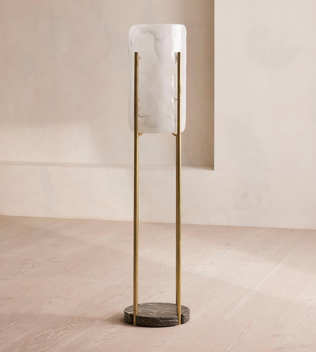 Lea Glass Floor Lamp 63-Inchh