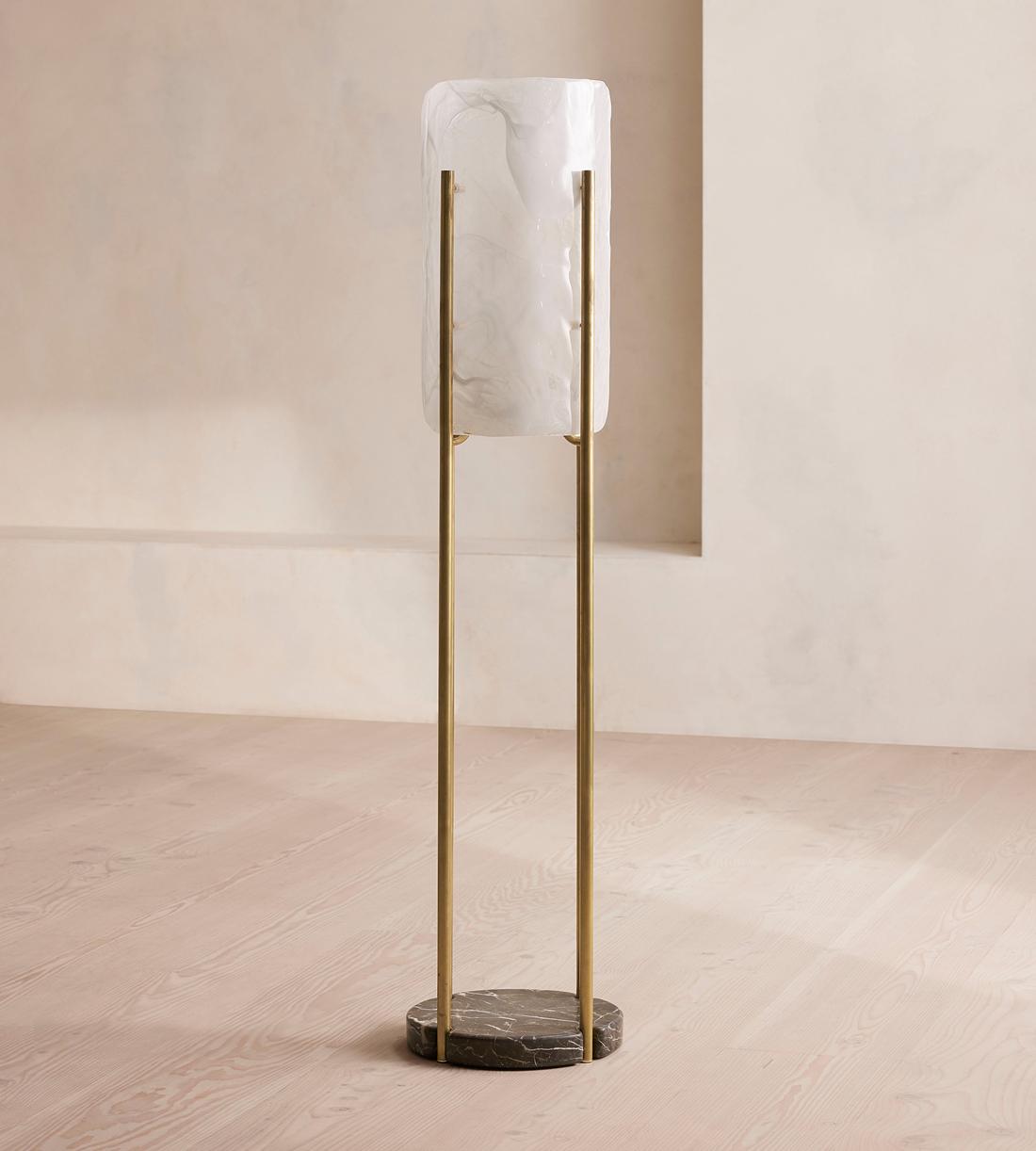 Lea Glass Floor Lamp 63-Inchh