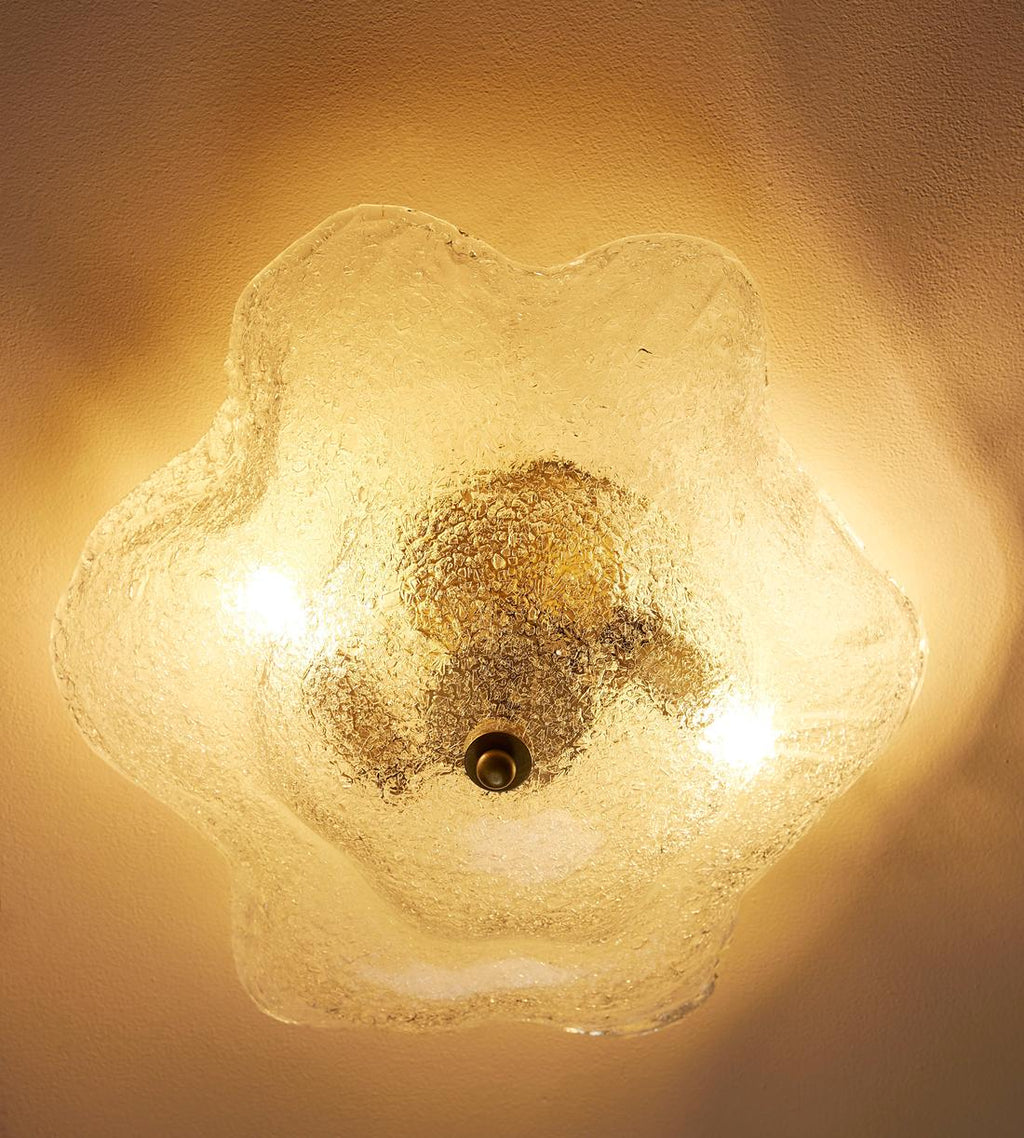 Flavia Glass Flush Light 16-Inchw