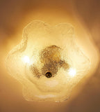 Textured Glass Brass Flush Mount Ceiling Light - Erhaus product image 3
