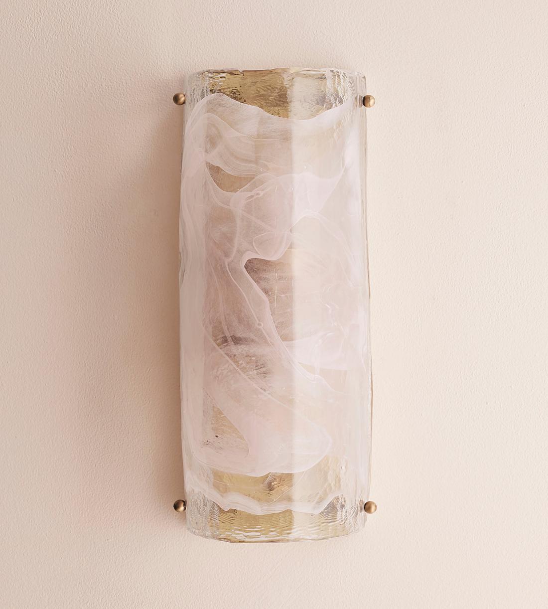 Emmanuel Glass Wall Light 17-Inchh