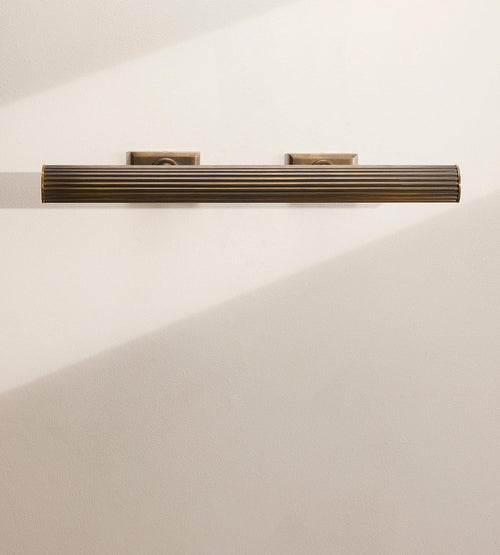 28-Inch Ribbed Brass Picture Light - Erhaus product image 1