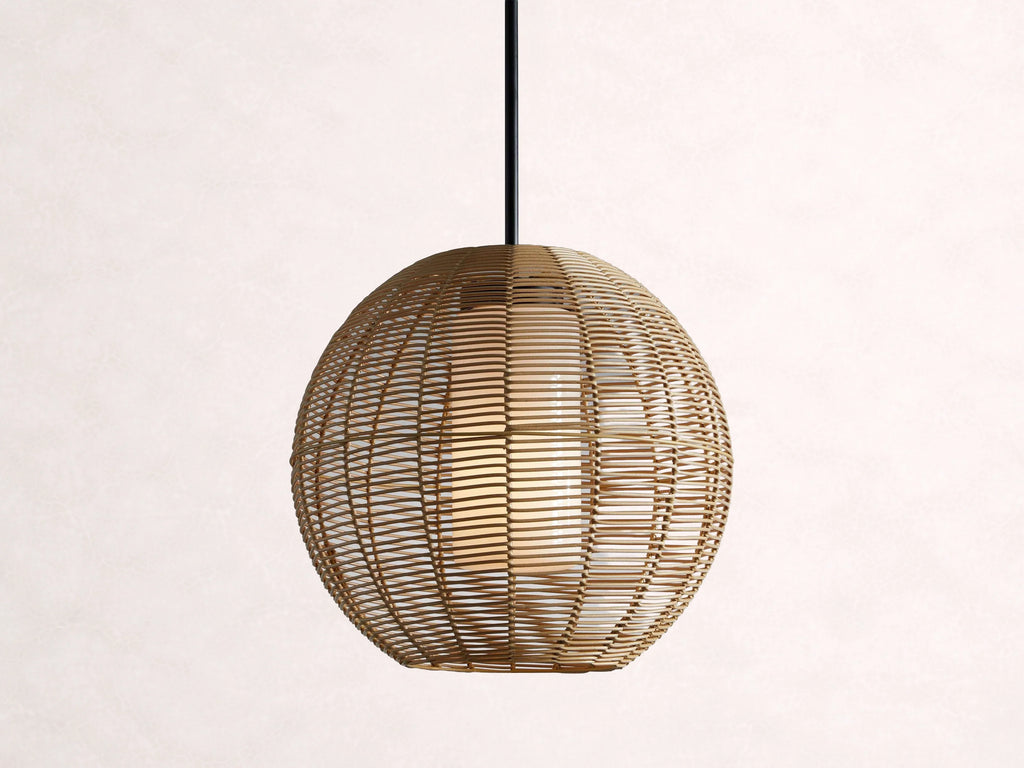 Cohen Globe Wicker Outdoor Pendant 20-Inch