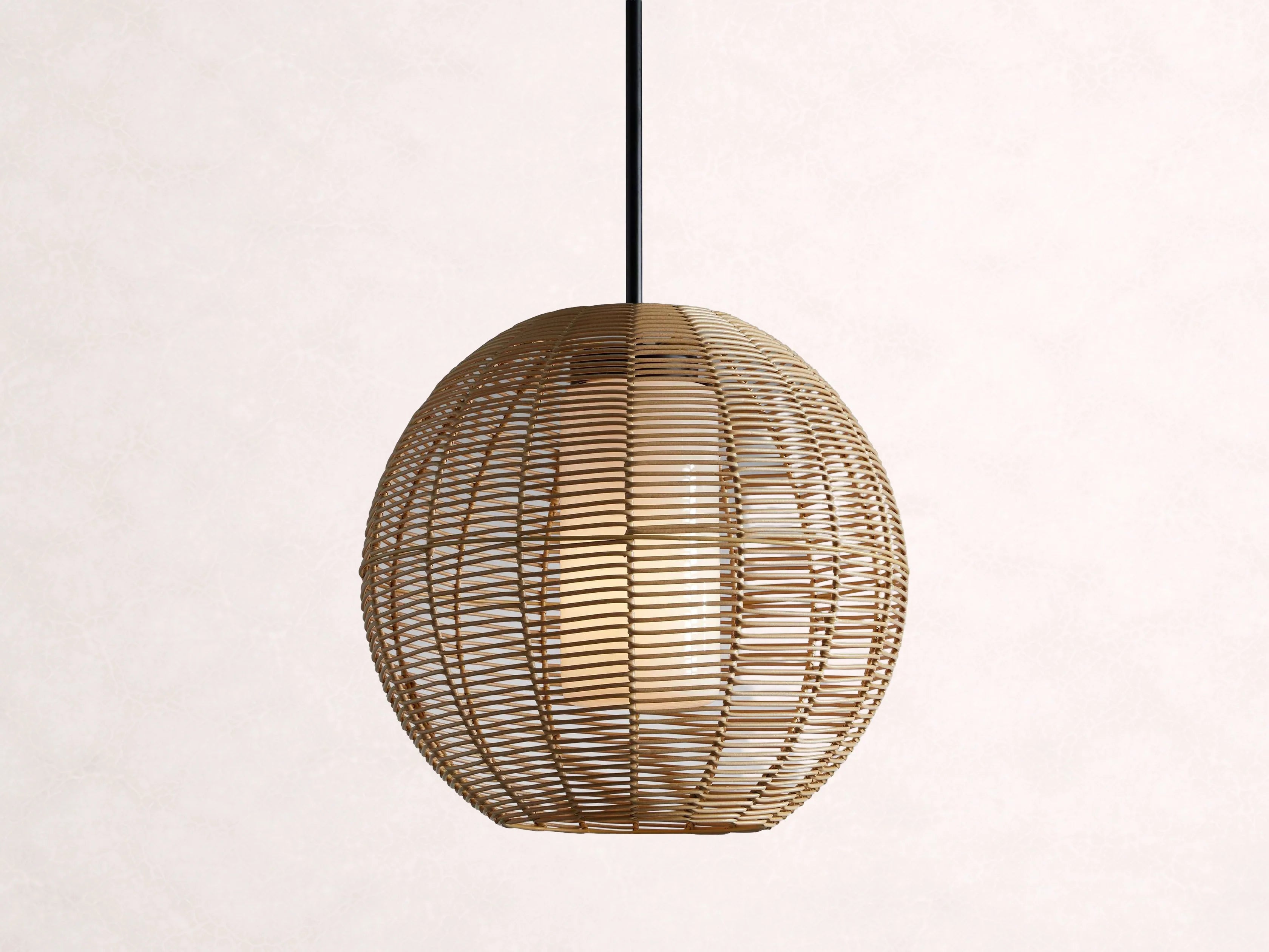 Cohen Globe Wicker Outdoor Pendant 20-Inch