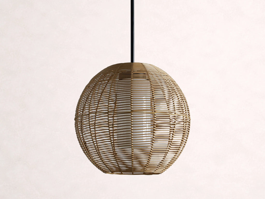 Cohen Globe Wicker Outdoor Pendant 20-Inch