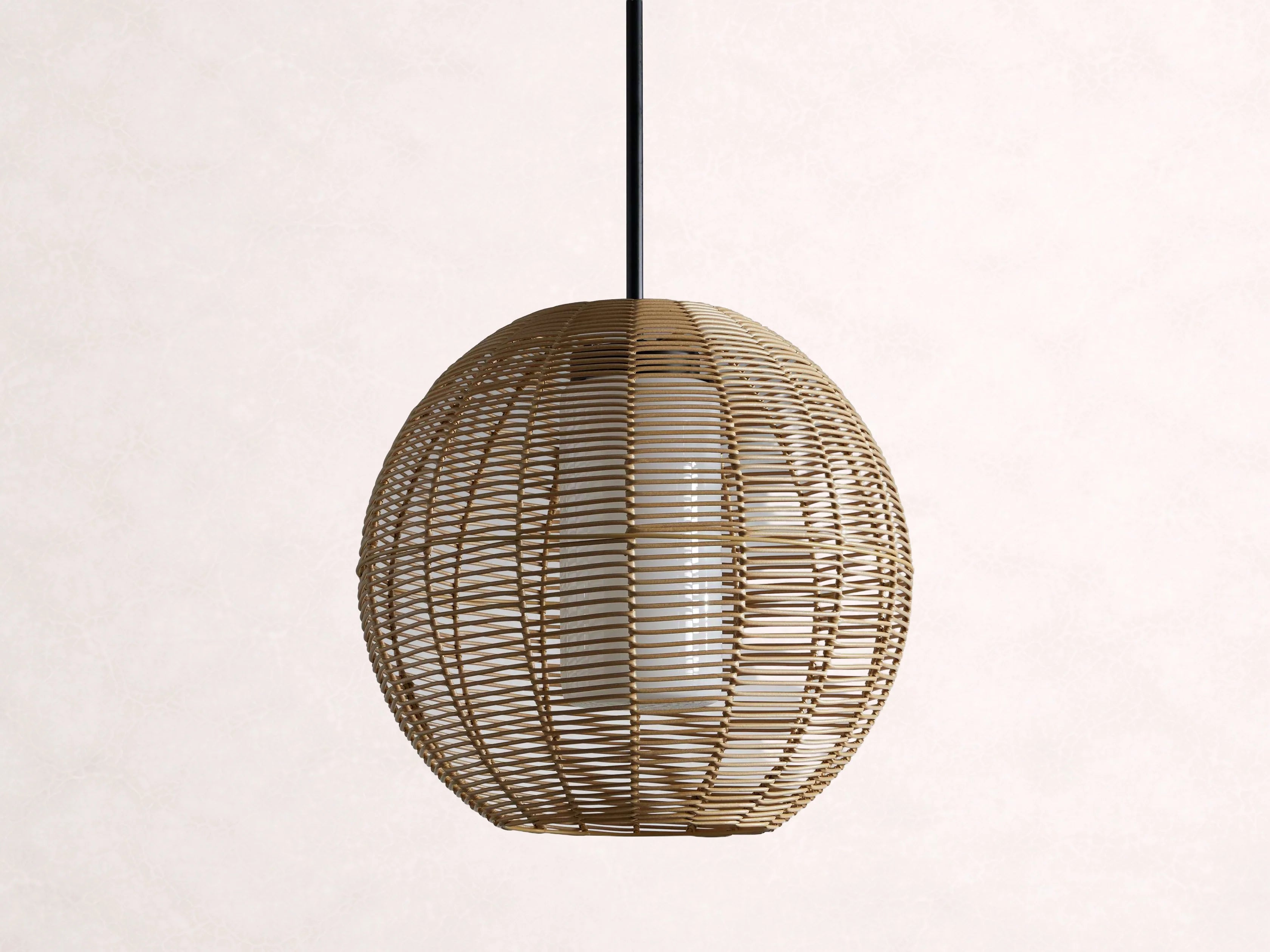 Cohen Globe Wicker Outdoor Pendant 20-Inch