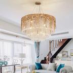 Round Multiple Tier Crystal Chandelier