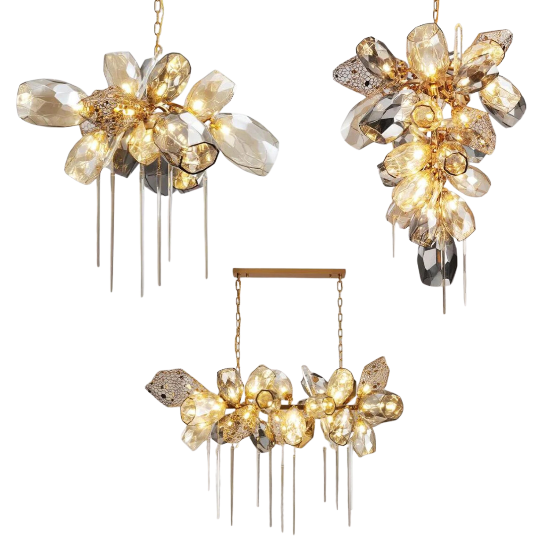 Glass Chandelier Italian Light Luxury Light for Dining Room / living Room