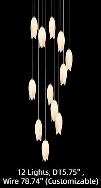 Elegant Flower Chandelier for Foyer / Staircase