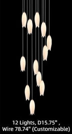 Elegant Flower Chandelier for Foyer / Staircase