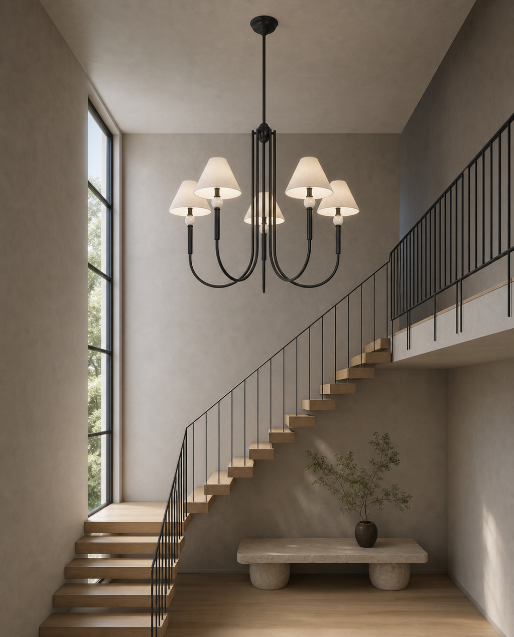 Porteau 5 Light Large Chandelier
