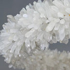 24-47 Inch Round Clear Geode Quartz Crystal Ring Pendant Light Modern Chandelier for Living Room