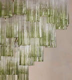 Green Glass Globe Chandelier in Antique Brass - Erhaus product image 5