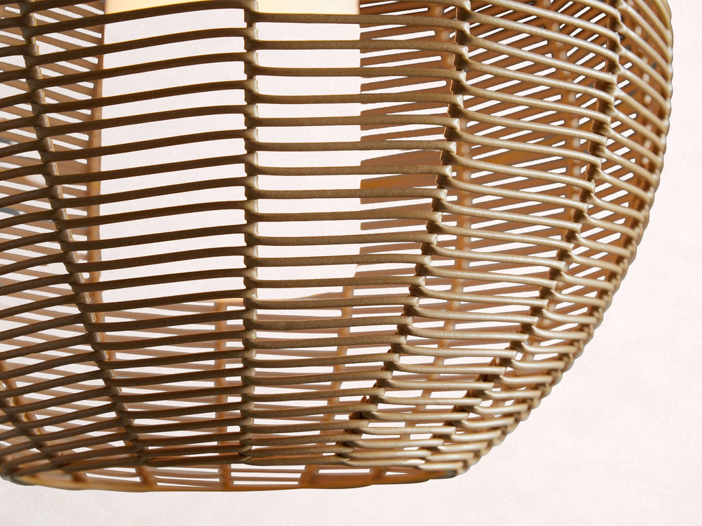 Cohen Globe Wicker Outdoor Pendant 20-Inch
