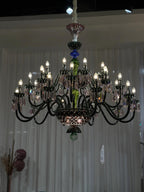 Luxury Empire Colorful Crystal Chandelier for Living Room / bedroom / entryway / hotel / restaurant