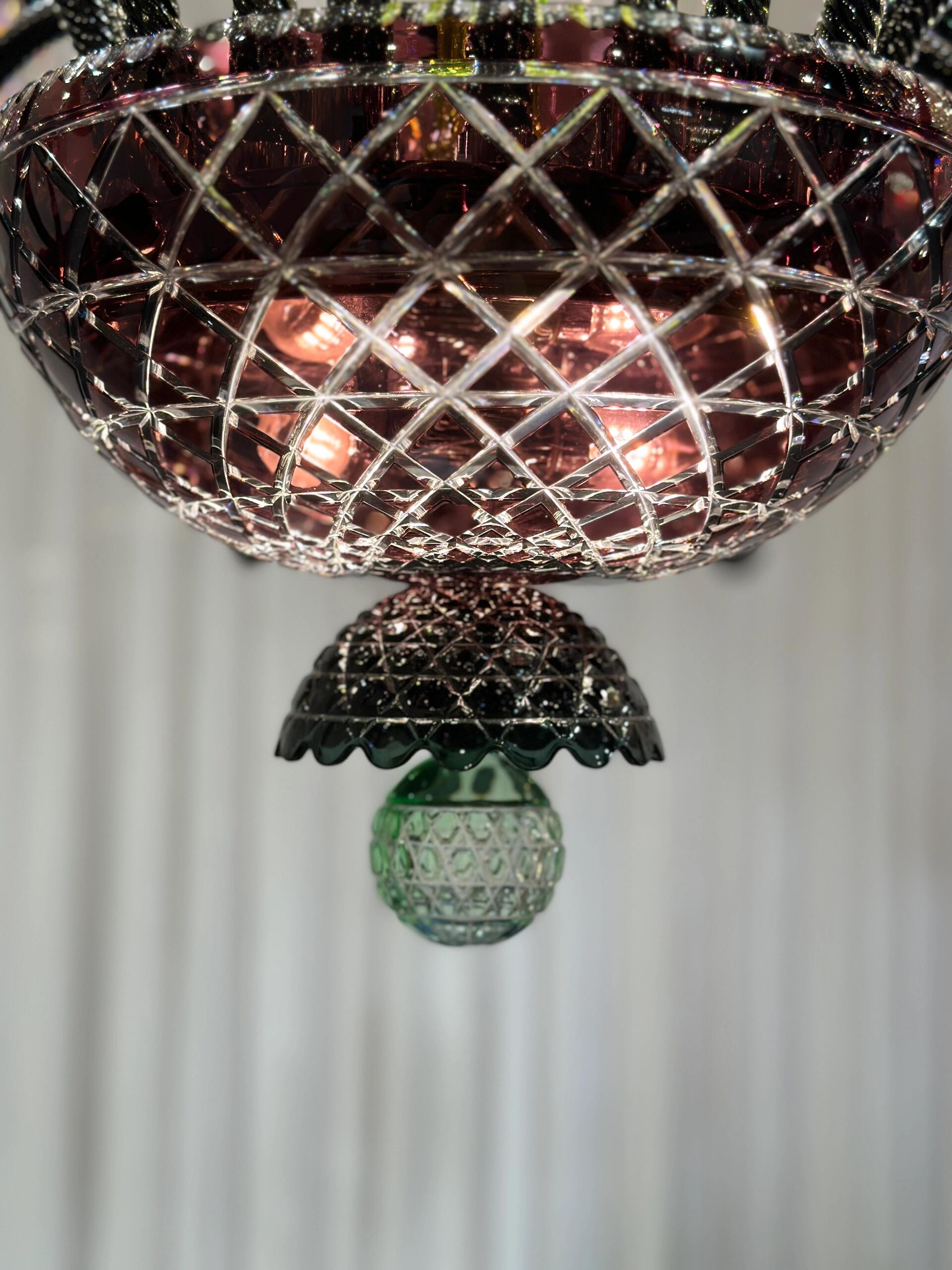 Luxury Empire Colorful Crystal Chandelier for Living Room / bedroom / entryway / hotel / restaurant