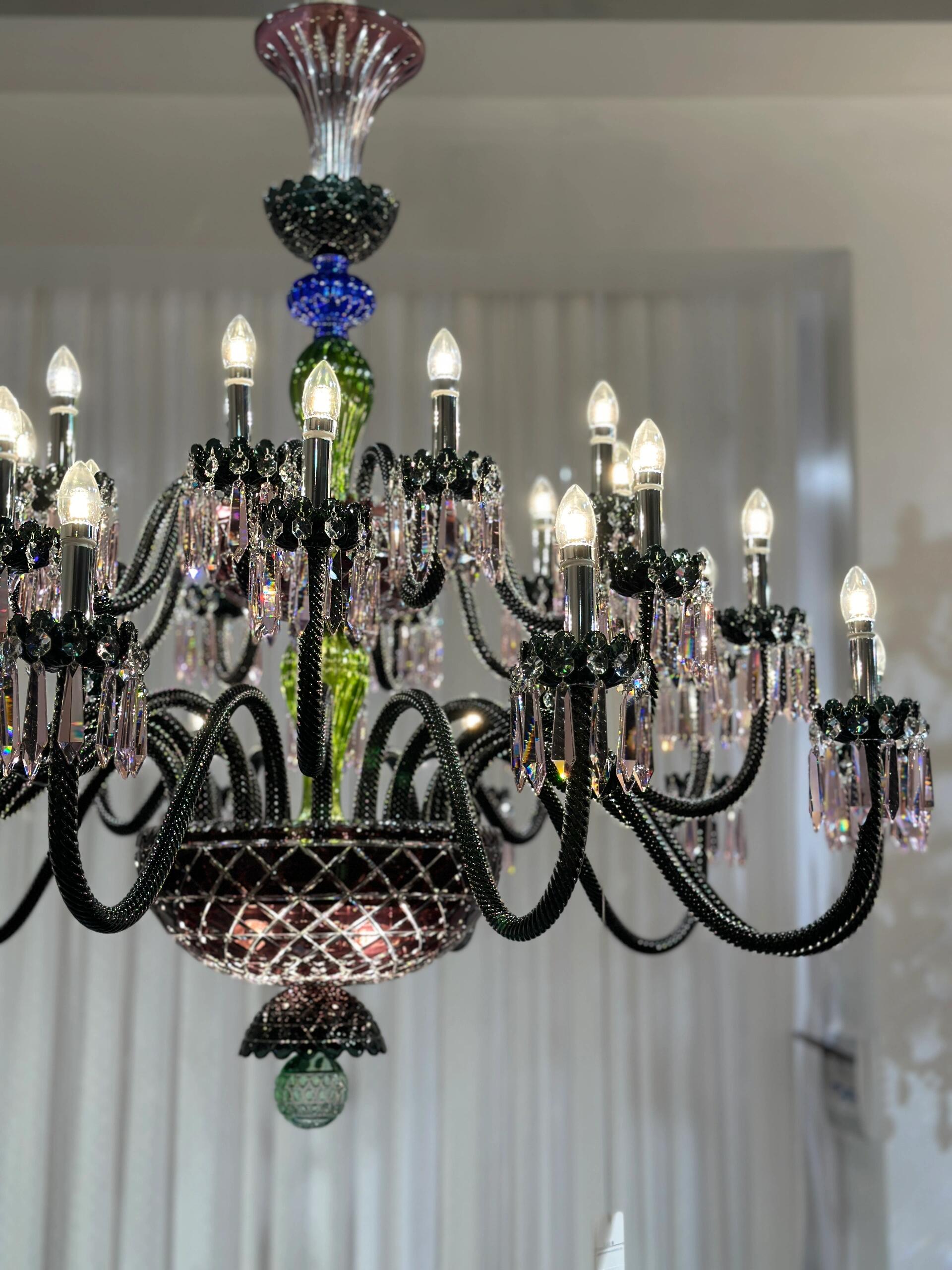 Luxury Empire Colorful Crystal Chandelier for Living Room / bedroom / entryway / hotel / restaurant