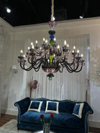 Luxury Empire Colorful Crystal Chandelier for Living Room / bedroom / entryway / hotel / restaurant
